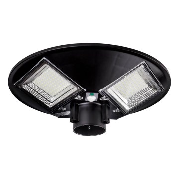 Dimmbare LED-Solar-Straßenlaterne mit Sensor LED/15W/6V 11000 mAh 6500K IP65 schwarz + Fernbedienung