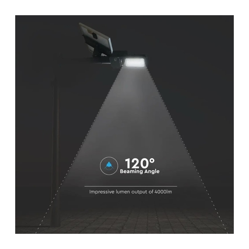 Dimmbare LED-Solar-Straßenleuchte LED/50W/6,4V 6000K IP65 50000 mAh + Fernbedienung