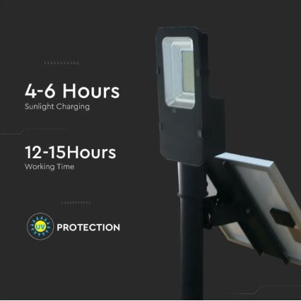 Dimmbare LED-Solar-Straßenleuchte LED/50W/6,4V 6000K IP65 50000 mAh + Fernbedienung