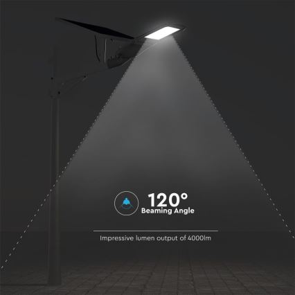 Dimmbare LED-Solar-Straßenleuchte SAMSUNG CHIP LED/50W/6,4V 6000K IP65 + Fernbedienung