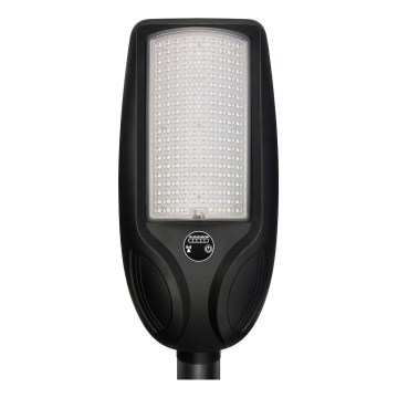 Dimmbare LED-Solar-Straßenleuchte mit Sensor VENICE LED/200W/3,2V 12000 mAh IP65 schwarz + Fernbedienung