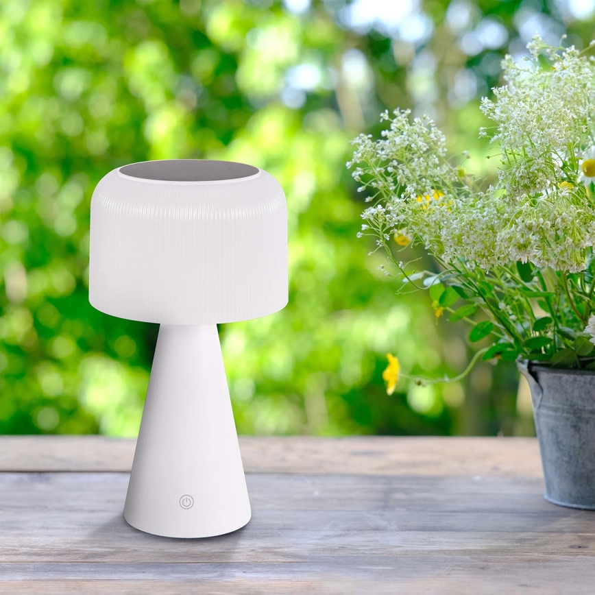 Dimmbare LED-Solar-Tischleuchte mit Touch-Funktion LIMA LED/3,7V 1800 mAh 3000/4000/5000K IP44 weiß