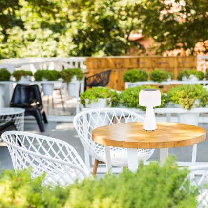 Dimmbare LED-Solar-Tischleuchte mit Touch-Funktion LIMA LED/3,7V 1800 mAh 3000/4000/5000K IP44 weiß