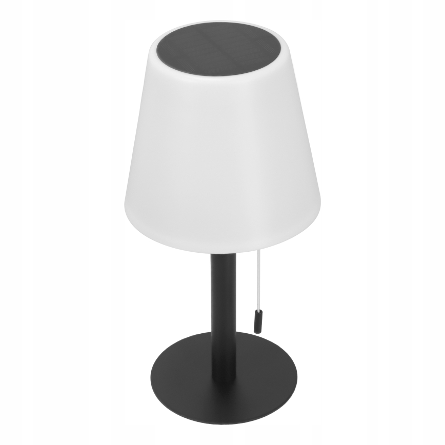 Dimmbare LED-Solarlampe LED/2W/5V USB 1200 mAh IP44 weiß/schwarz