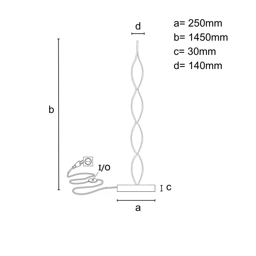 Dimmbare LED-Stehlampe LED/70W/230V 3000-6500K + Fernbedienung
