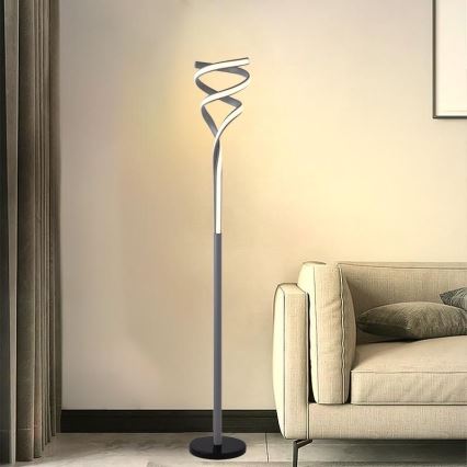 Dimmbare LED-Stehleuchte LED/50W/230V 3000-6500K grau + Fernbedienung