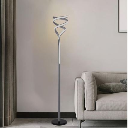 Dimmbare LED-Stehleuchte LED/50W/230V 3000-6500K grau + Fernbedienung