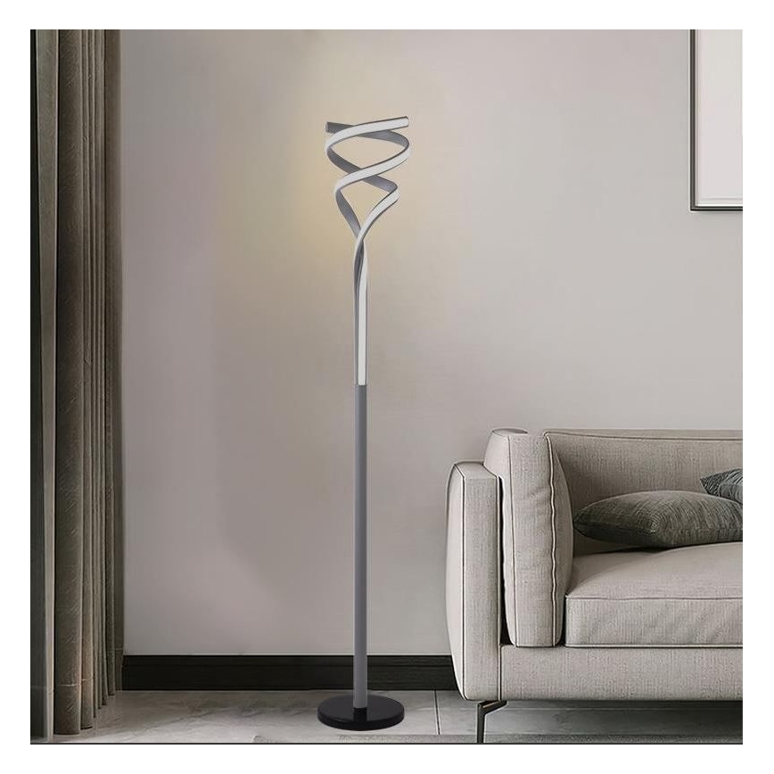Dimmbare LED-Stehleuchte LED/50W/230V 3000-6500K grau + Fernbedienung