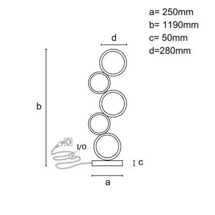 Dimmbare LED-Stehleuchte LED/85W/230V 3000-6500K + Fernbedienung