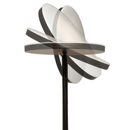 LED-dimmbare Stehleuchte NORA LED/25W/230V 2200/3000/4000K + LED/5W 3000K schwarz + Fernbedienung