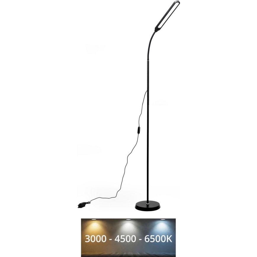 Dimmbare LED-Stehleuchte SIGNUS LED/10W/230V 3000/4500/6500K schwarz