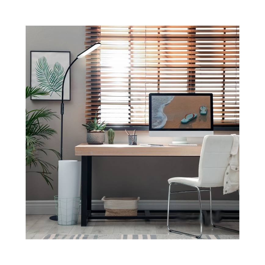 Dimmbare LED-Stehleuchte TEILO LED/10W/230V 3000/4000/6500K schwarz + Fernbedienung