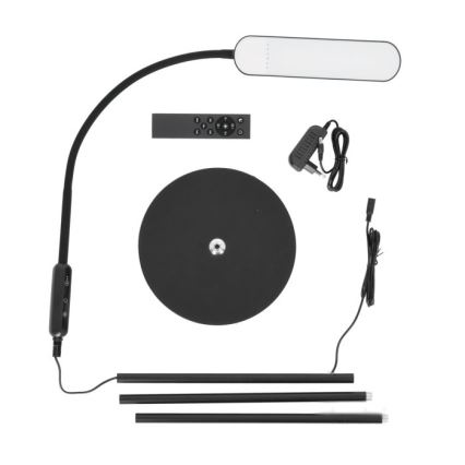 Dimmbare LED-Stehleuchte TEILO LED/10W/230V 3000/4000/6500K schwarz + Fernbedienung