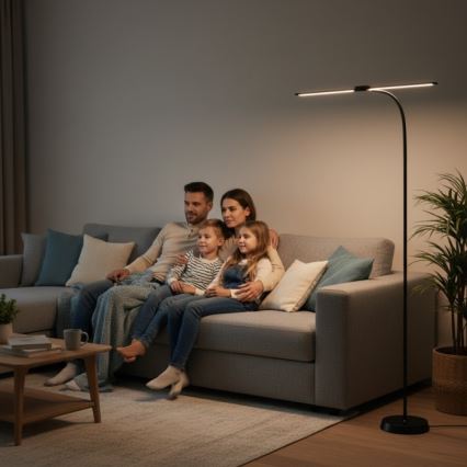 Dimmbare LED-Stehleuchte TEILO LED/14W/230V 3000/4000/6000K schwarz