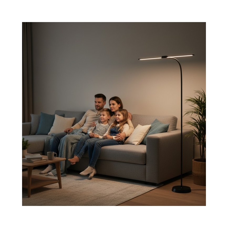 Dimmbare LED-Stehleuchte TEILO LED/14W/230V 3000/4000/6000K schwarz