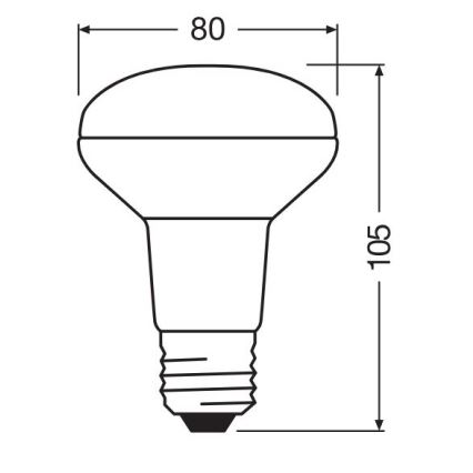 Dimmbare LED-Strahler-Glühbirne E27/9,6W/230V 2700K - Osram