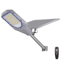 Dimmbare LED-Straßenleuchte mit Dämmerungssensor und Solarpanel LED/200W/20000 mAh 6500K IP65 grau