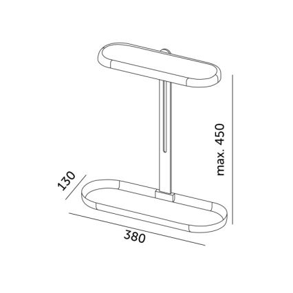 Dimmbare LED-Tischlampe zur Pflanzenzucht VERDI LED/12W/230V 4500K CRI 95 weiß