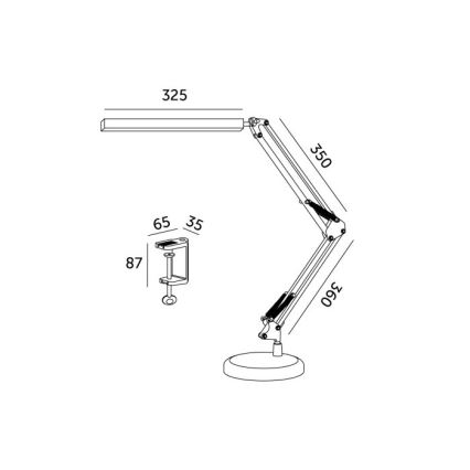 Dimmbare LED-Tischleuchte 2in1 USB TENUIX LED/14W/5V 3000-6000K weiß