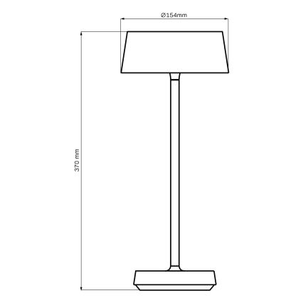 Dimmbare LED-Touch-Tischleuchte für den Outdoor-Bereich CASABLANCA LED/3,4W/5V USB 3600 mAh IP44 weiß
