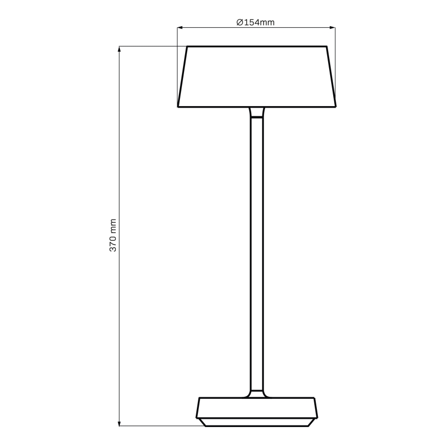 Dimmbare LED-Touch-Tischleuchte für den Outdoor-Bereich CASABLANCA LED/3,4W/5V USB 3600 mAh IP44 weiß