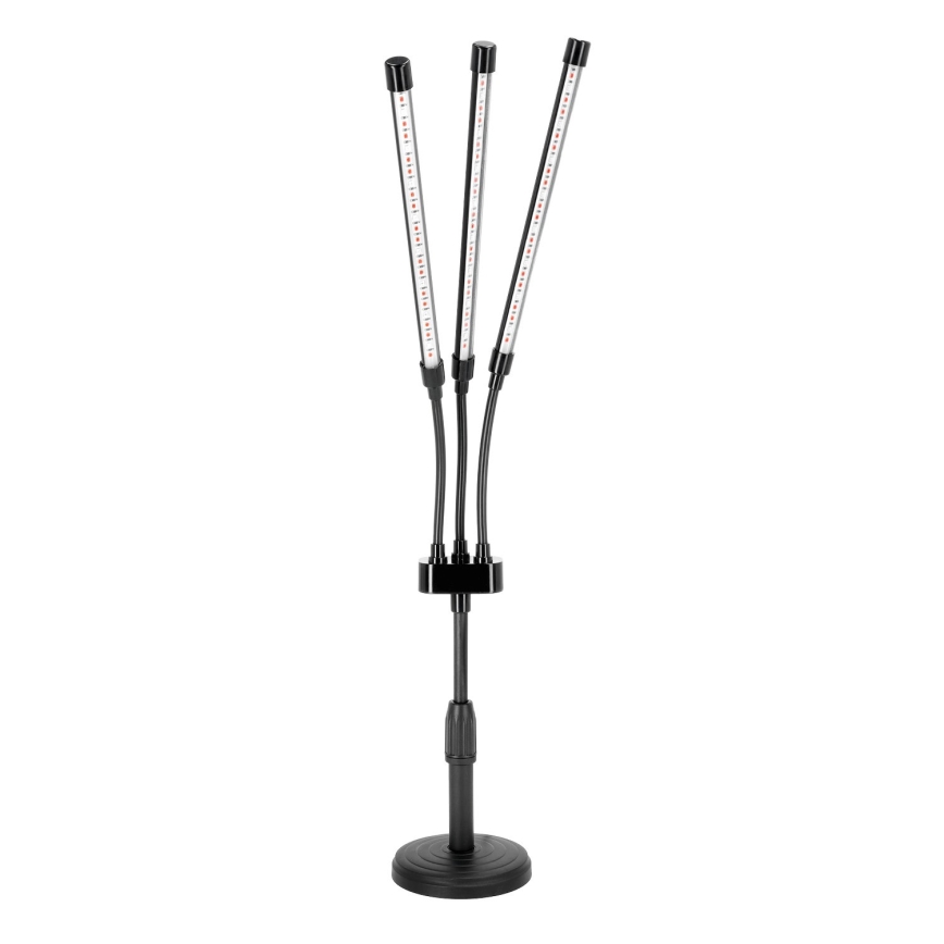 Dimmbare flexible LED-Tischleuchte mit Klemme für die Pflanzenzucht VITARO 3xLED/10W/230V schwarz