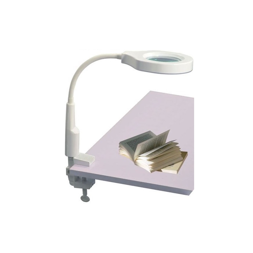 Dimmbare LED-Tischleuchte mit bifokalem Vergrößerungsglas LED/6W/230V 6000-7000K weiß