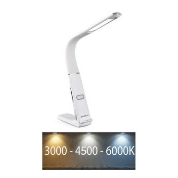 Dimmbare LED-Tischleuchte mit kabelloser Aufladung und Sensor LORD EVO LED/8W/230V 3000K/4500K/6000K weiß