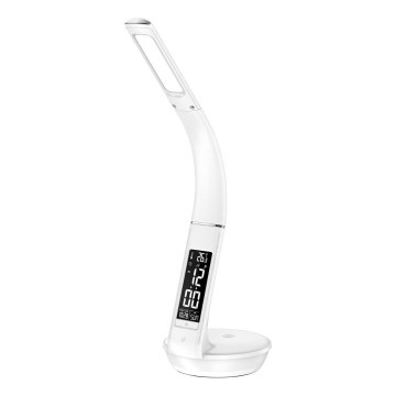 Dimmbare LED-Tischleuchte mit kabelloser Qi-Aufladung 5W und Anzeige LED/6W/230V 3000/4000/6000K weiß