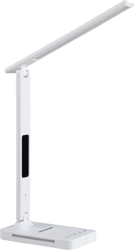 Dimmbare LED-Tischleuchte mit kabelloser QI-Aufladung, Display und USB-Anschluss LED/7W/230V 3000-6000K weiß