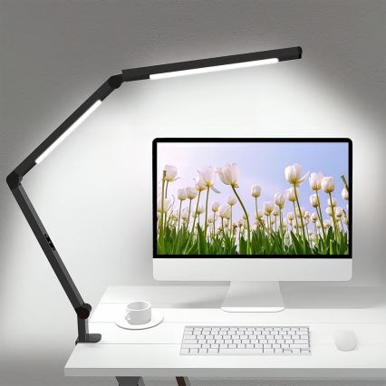 Dimmbare, flexible LED-Tischleuchte mit Touch-Funktion POINTIQ LED/12W/230V 3000/4000/5000/6500K CRI 92 schwarz