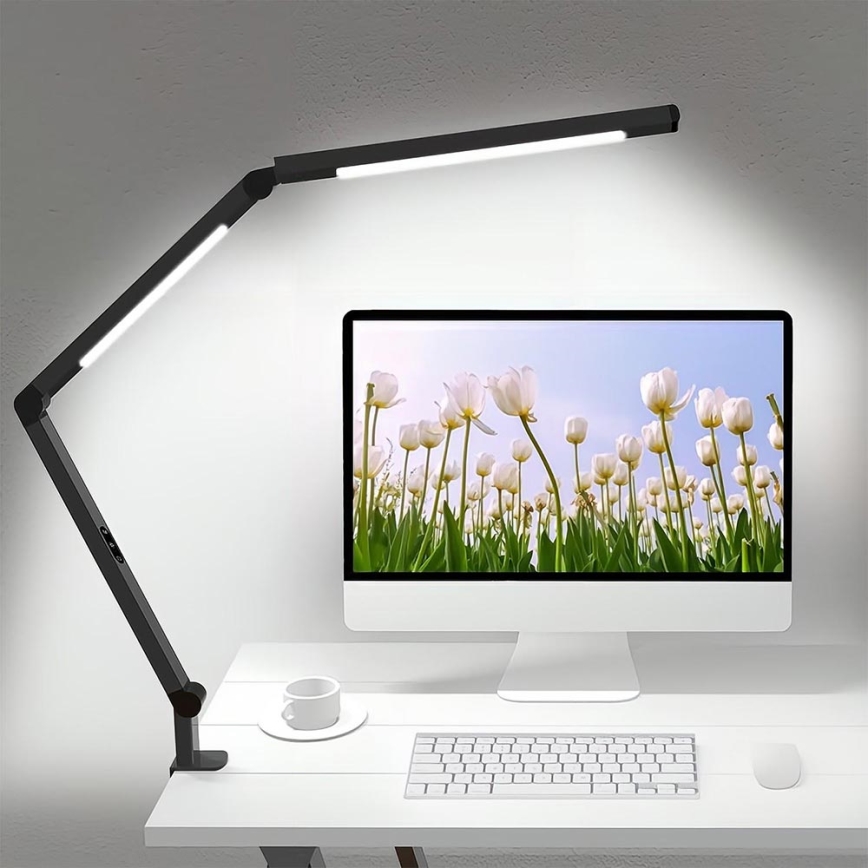 Dimmbare, flexible LED-Tischleuchte mit Touch-Funktion POINTIQ LED/12W/230V 3000/4000/5000/6500K CRI 92 schwarz