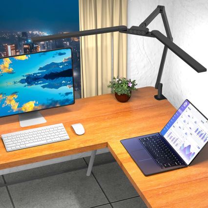 Dimmbare, flexible LED-Tischleuchte mit Touch-Funktion POINTIQ LED/24W/230V 3000-6500K CRI 92 schwarz