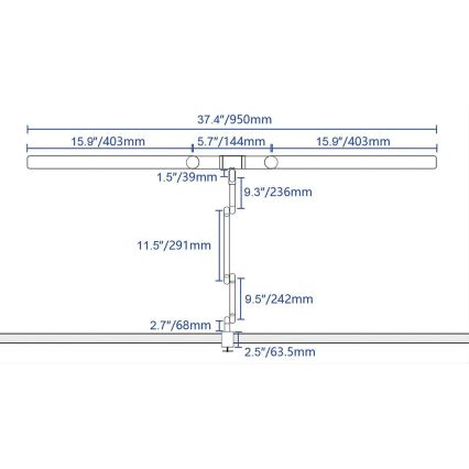 Dimmbare, flexible LED-Tischleuchte mit Touch-Funktion POINTIQ LED/24W/230V 3000-6500K CRI 92 schwarz