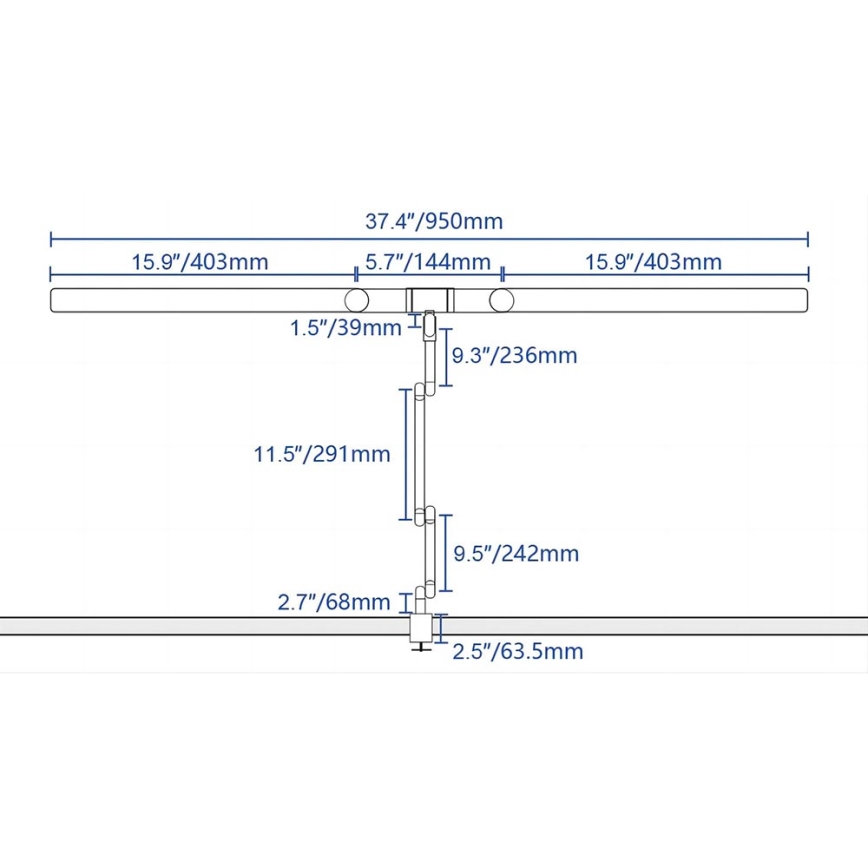 Dimmbare, flexible LED-Tischleuchte mit Touch-Funktion POINTIQ LED/24W/230V 3000-6500K CRI 92 schwarz
