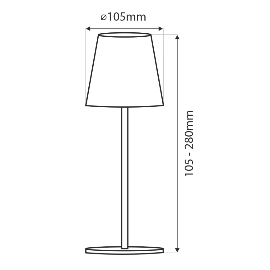 Dimmbare LED-Tischleuchte mit Touch-Funktion LED/3W/5V USB 800 mAh weiß