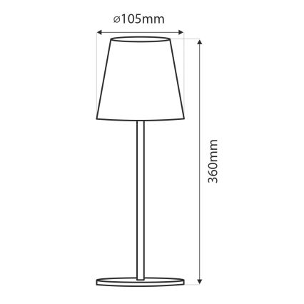 Dimmbare LED-Tischleuchte mit Touch-Funktion LED/5W/5V USB 1200 mAh schwarz