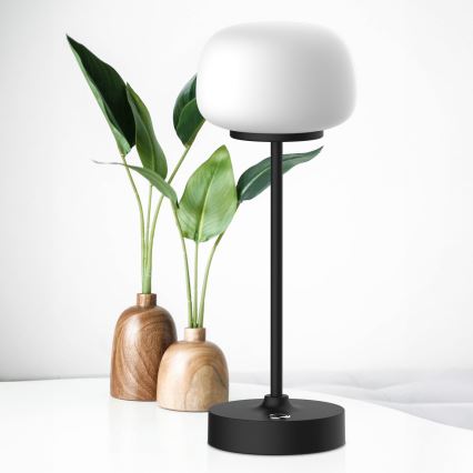 Dimmbare LED-Tischleuchte mit Touch-Funktion RIMINI LED/2W/5V USB 2000 mAh schwarz/weiß
