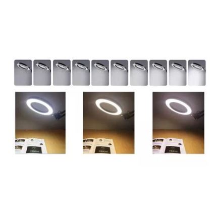 Dimmbare LED-Tischleuchte mit Vergrößerungsglas LED/6W/5V 3000K/4000K/6000K schwarz