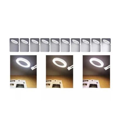Dimmbare LED-Tischleuchte mit Vergrößerungsglas LED/6W/5V 3000K/4000K/6000K weiß