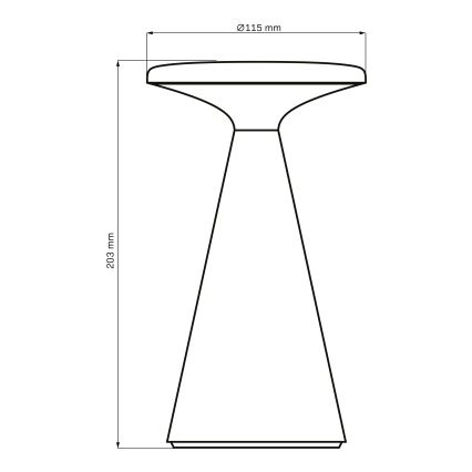 Dimmbare LED-Touch-Tischleuchte für den Outdoor-Bereich PAROS LED/1,8W/5V USB 1800 mAh IP44 weiß