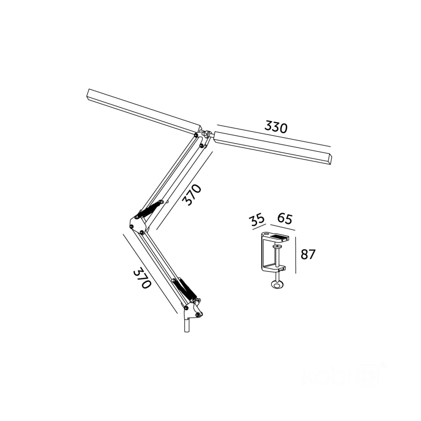 Dimmbare LED-Tischleuchte TENUIX DUO 2xLED/14W/230V 3000-6000K