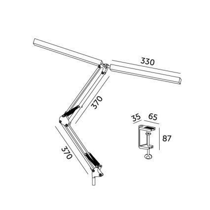 Dimmbare LED-Tischleuchte TENUIX DUO 2xLED/14W/230V 3000-6000K weiß