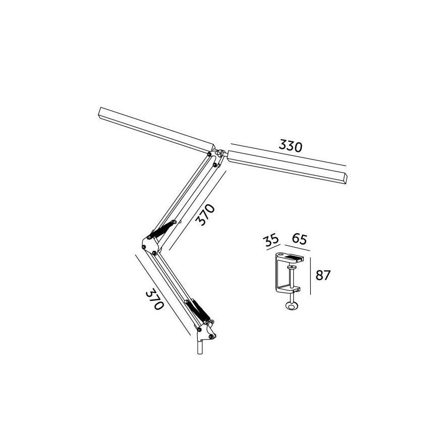 Dimmbare LED-Tischleuchte TENUIX DUO 2xLED/14W/230V 3000-6000K weiß