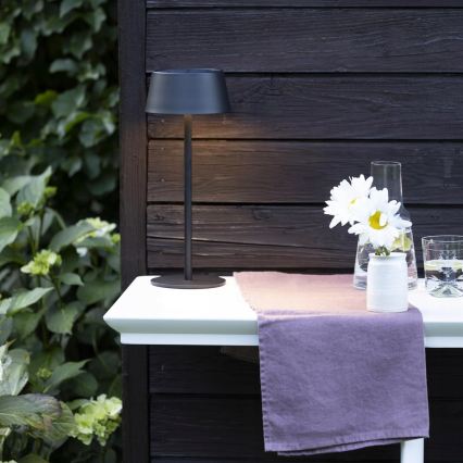 Dimmbare LED-Touch-Solarlampe LED/3W/5V USB 1800 mAh IP44 schwarz
