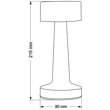 LED-dimmbare Touch-Tischlampe SIMPLY LED/5V 2700/4000/6500K 800 mAh gold