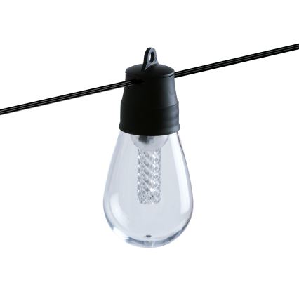 Dimmbare LED-Solar-Lichterkette 25xLED/1,5W/3,7/5V 2700-10000K 2200 mAh 15 m IP65 schwarz + Fernbedienung
