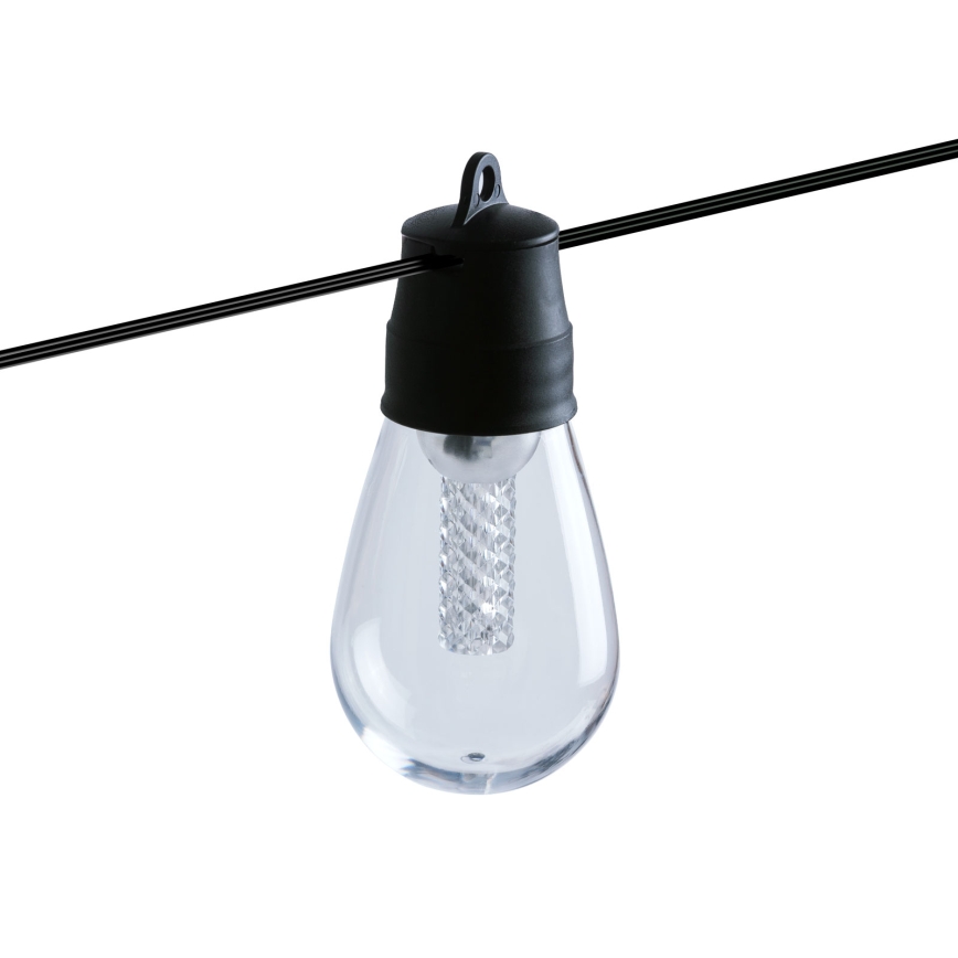 Dimmbare LED-Solar-Lichterkette 25xLED/1,5W/3,7/5V 2700-10000K 2200 mAh 15 m IP65 schwarz + Fernbedienung