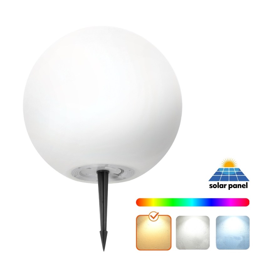 Dimmbare Solarleuchte (LED RGB) GARDEN BALL LED/5W/3,7V 3000K IP54 d 30 cm + Fernbedienung