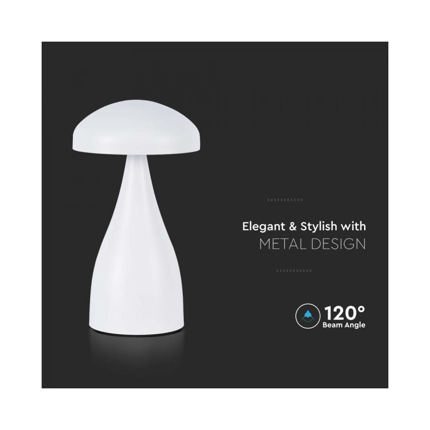 Dimmbare aufladbare LED-Touch-Tischleuchte LED/1W/5V 3000-6000K 1800 mAh weiß